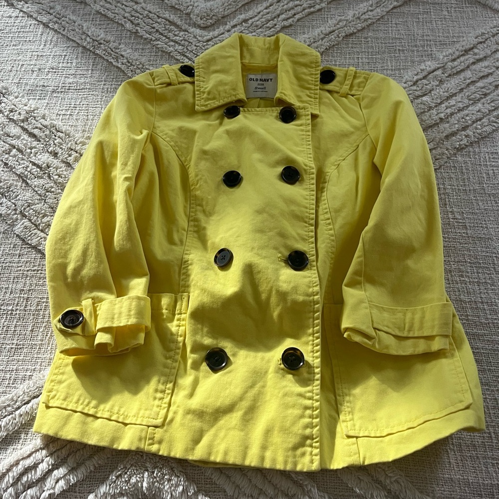 Old Navy Vintage Yellow Double-Breasted Jacket